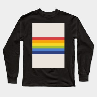 Retro Rainbow Stripe Long Sleeve T-Shirt